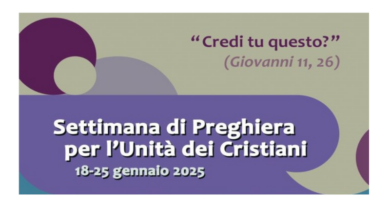 Settimana di preghiera per l’Unità dei Cristiani