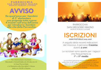 Iscrizioni anno pastorale 2025 – 2026
